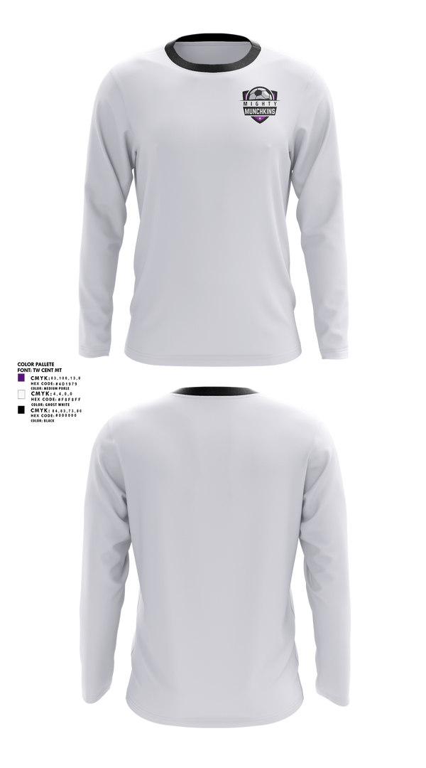 Long Sleeve Performance Shirt, Mighty munchkins, Men's Soccer, Teamtime, Team time, sublimation, custom sports apparel, team uniforms, spirit wear, spiritwear, sports uniforms, custom shirts, team store, custom team store, fundraiser sports, apparel fundraiser