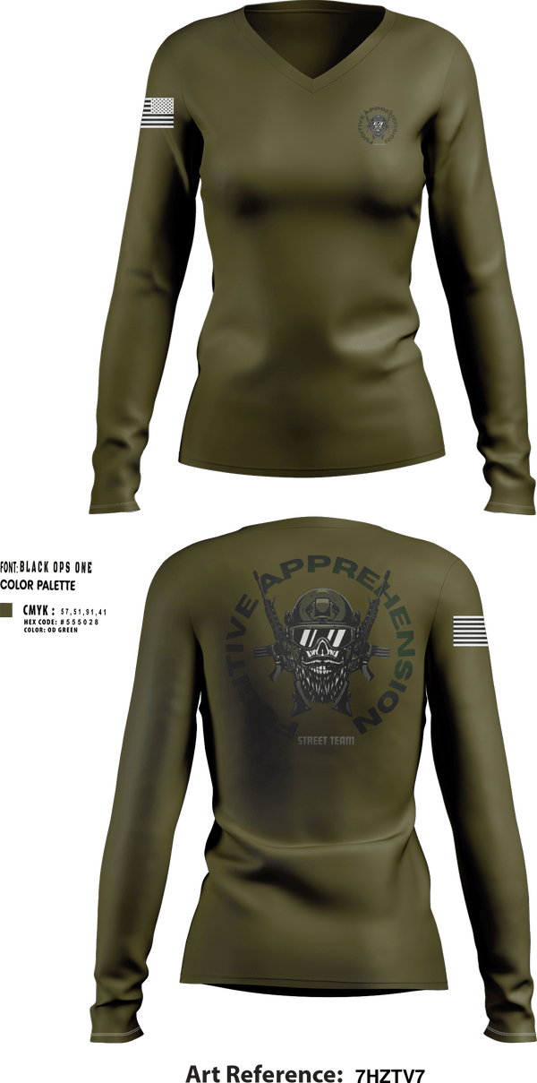 Womens Long Sleeve Vneck Shirt, Fugitive Apprehension Street TeamFugitive apprehension street team, Police, Teamtime, Team time, sublimation, custom sports apparel, team uniforms, spirit wear, spiritwear, sports uniforms, custom shirts, team store, custom team store, fundraiser sports, apparel fundraiser