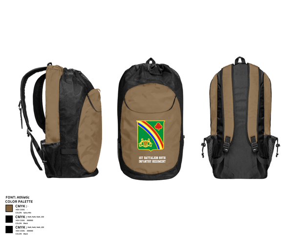 Gear Bag, 1st Battalion 69th Infantry Regiment, Army, Teamtime, Team time, sublimation, custom sports apparel, team uniforms, spirit wear, spiritwear, sports uniforms, custom shirts, team store, custom team store, fundraiser sports, apparel fundraiser