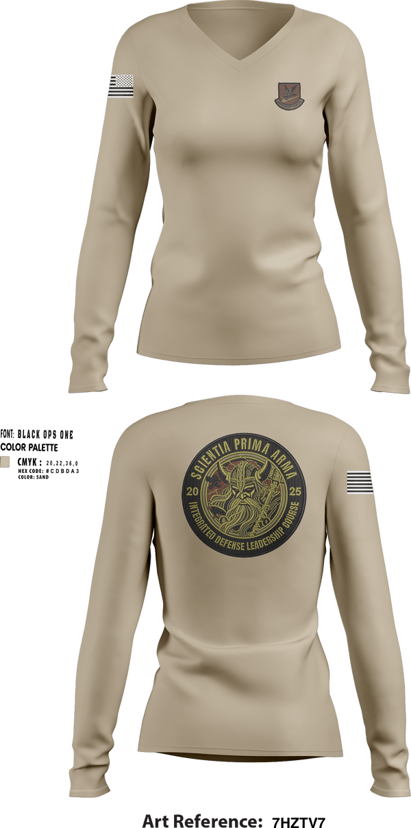 Womens Long Sleeve Vneck Shirt, IDLC, Air Force, Teamtime, Team time, sublimation, custom sports apparel, team uniforms, spirit wear, spiritwear, sports uniforms, custom shirts, team store, custom team store, fundraiser sports, apparel fundraiser
