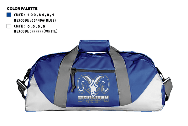 Duffle Bag, Hightstown High School Tennis, Tennis, Teamtime, Team time, sublimation, custom sports apparel, team uniforms, spirit wear, spiritwear, sports uniforms, custom shirts, team store, custom team store, fundraiser sports, apparel fundraiser