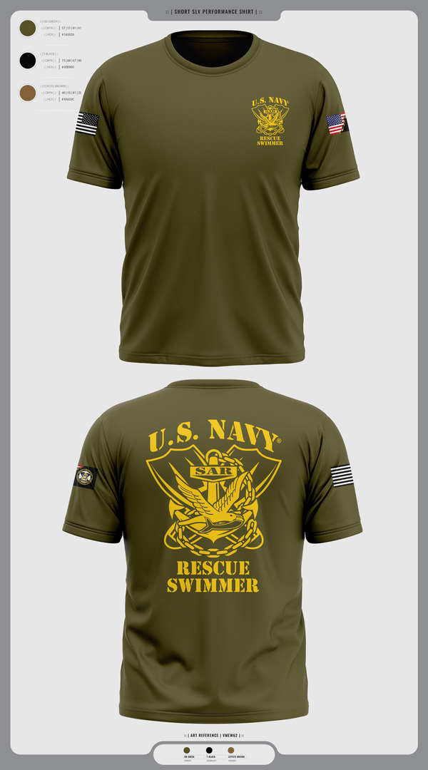 Short Sleeve Performance Shirt, Aircrew Rescue Swimmer, , Teamtime, Team time, sublimation, custom sports apparel, team uniforms, spirit wear, spiritwear, sports uniforms, custom shirts, team store, custom team store, fundraiser sports, apparel fundraiser