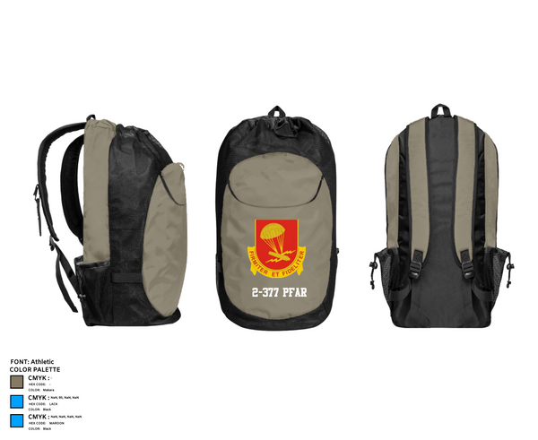 Gear Bag, 2-377 PFAR, Army, Teamtime, Team time, sublimation, custom sports apparel, team uniforms, spirit wear, spiritwear, sports uniforms, custom shirts, team store, custom team store, fundraiser sports, apparel fundraiser