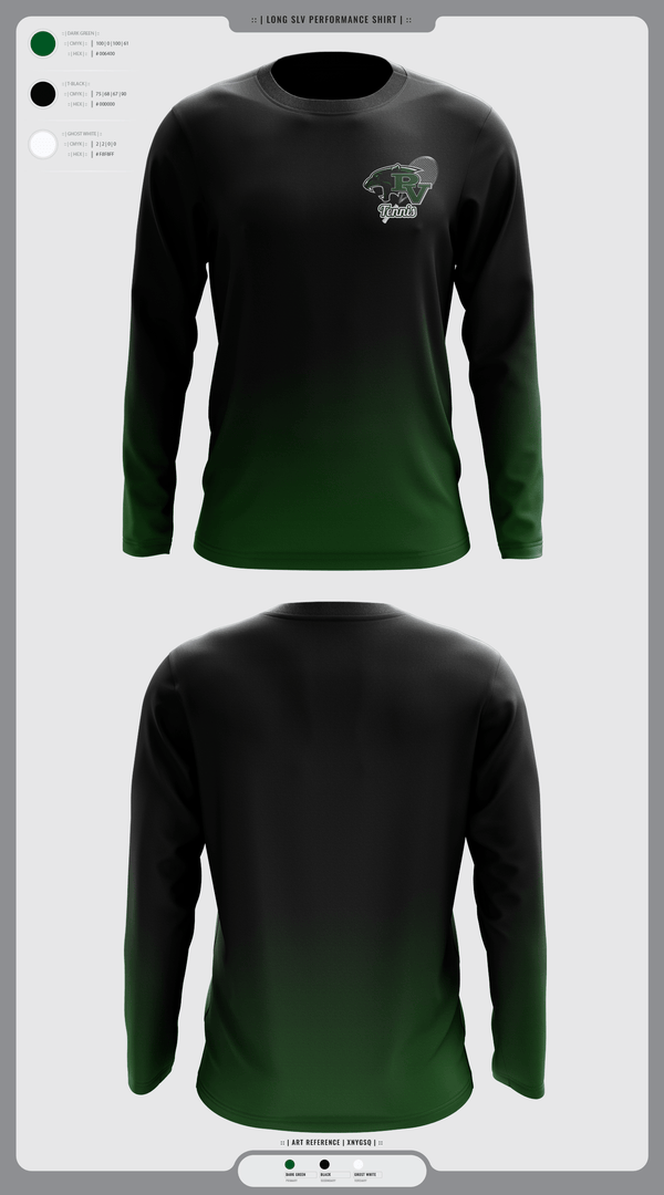 Long Sleeve Performance Shirt, Palo Verde Panthers, Tennis, Teamtime, Team time, sublimation, custom sports apparel, team uniforms, spirit wear, spiritwear, sports uniforms, custom shirts, team store, custom team store, fundraiser sports, apparel fundraiser