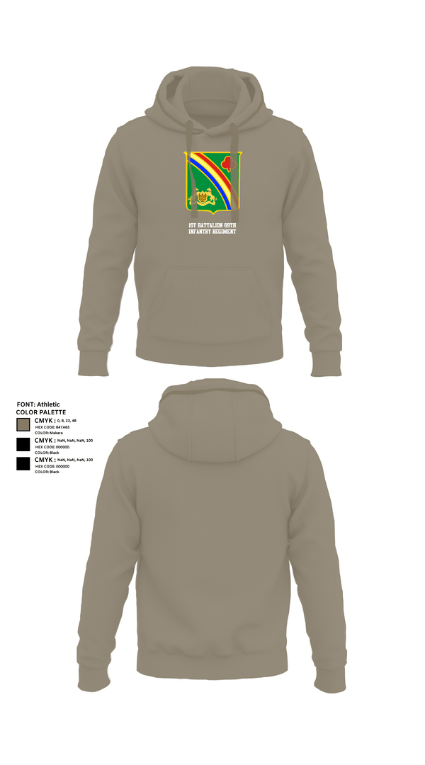 Hoodie, 1st Battalion 69th Infantry Regiment, Army, Teamtime, Team time, sublimation, custom sports apparel, team uniforms, spirit wear, spiritwear, sports uniforms, custom shirts, team store, custom team store, fundraiser sports, apparel fundraiser