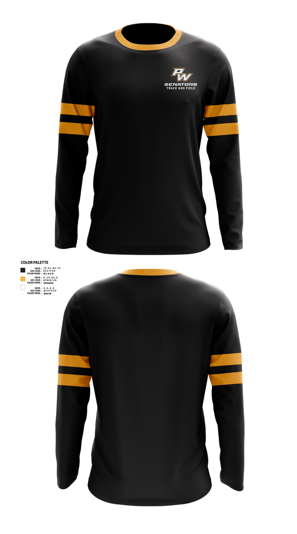 Long Sleeve Performance Shirt, Portsmouth West Middle School Track and Field, Track & Field, Teamtime, Team time, sublimation, custom sports apparel, team uniforms, spirit wear, spiritwear, sports uniforms, custom shirts, team store, custom team store, fundraiser sports, apparel fundraiser