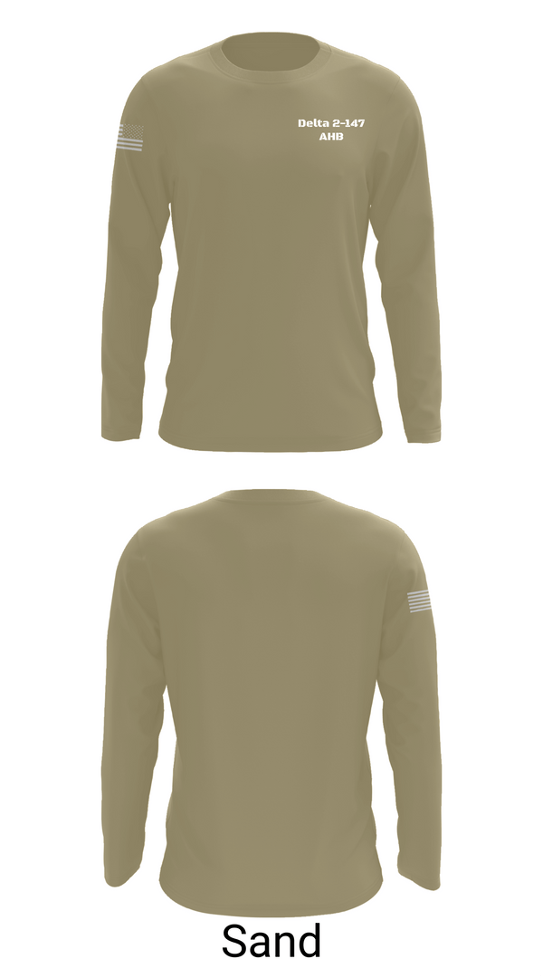Long Sleeve Performance Shirt, Delta 2-147 AHB, Army, Teamtime, Team time, sublimation, custom sports apparel, team uniforms, spirit wear, spiritwear, sports uniforms, custom shirts, team store, custom team store, fundraiser sports, apparel fundraiser