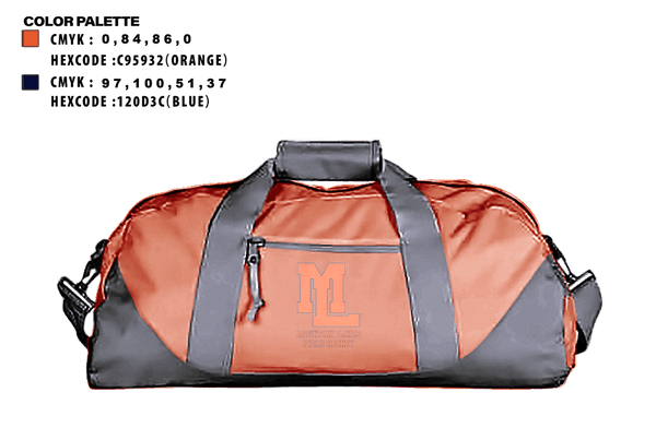 Duffle Bag, Mountain Lakes High School Field Hockey, Field Hockey, Teamtime, Team time, sublimation, custom sports apparel, team uniforms, spirit wear, spiritwear, sports uniforms, custom shirts, team store, custom team store, fundraiser sports, apparel fundraiser