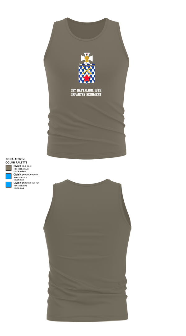 Tank Top, 1st Battalion, 16th Infantry Regiment, , Teamtime, Team time, sublimation, custom sports apparel, team uniforms, spirit wear, spiritwear, sports uniforms, custom shirts, team store, custom team store, fundraiser sports, apparel fundraiser