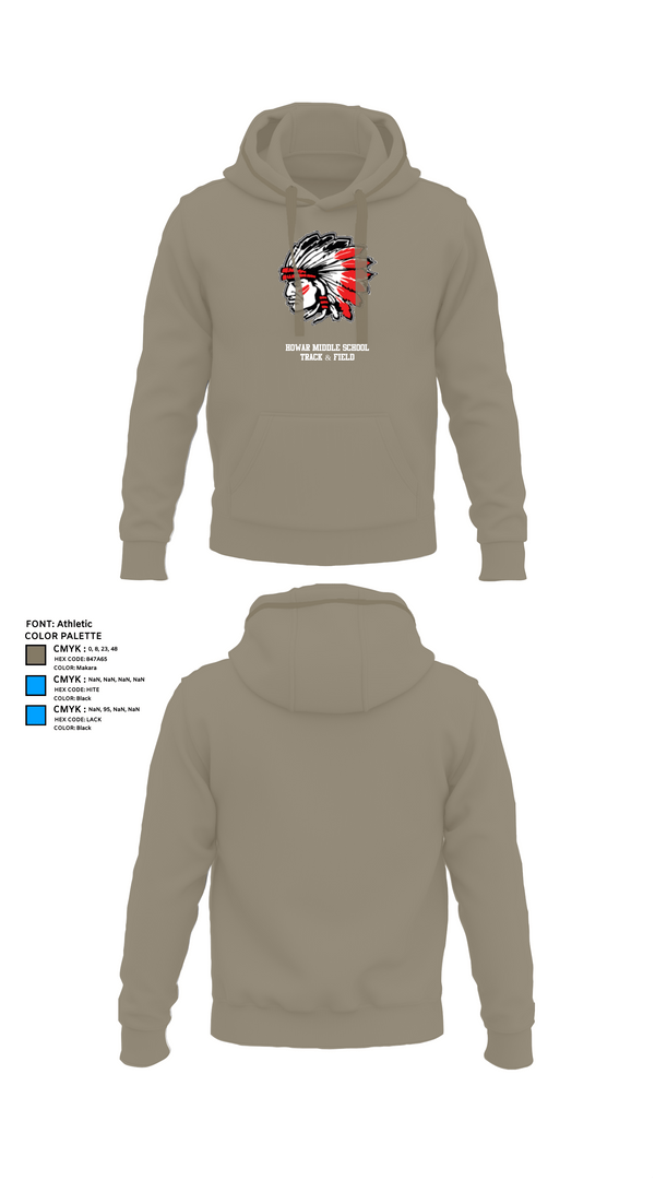 Hoodie, Howar Middle School Track & Field, Track & Field, Teamtime, Team time, sublimation, custom sports apparel, team uniforms, spirit wear, spiritwear, sports uniforms, custom shirts, team store, custom team store, fundraiser sports, apparel fundraiser