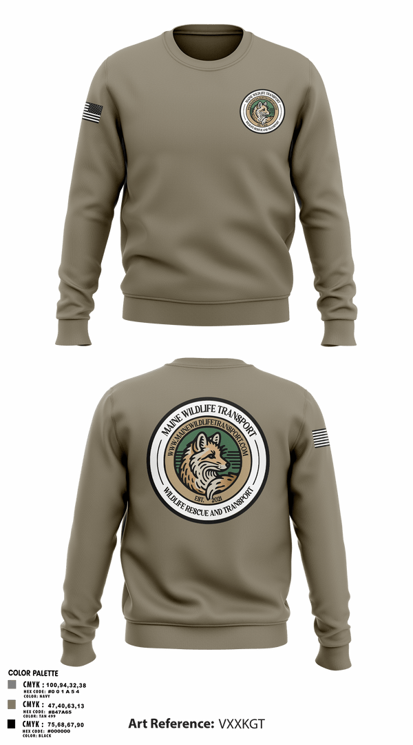 Crew Neck Sweatshirt, Maine Wildlife Transport, , Teamtime, Team time, sublimation, custom sports apparel, team uniforms, spirit wear, spiritwear, sports uniforms, custom shirts, team store, custom team store, fundraiser sports, apparel fundraiser