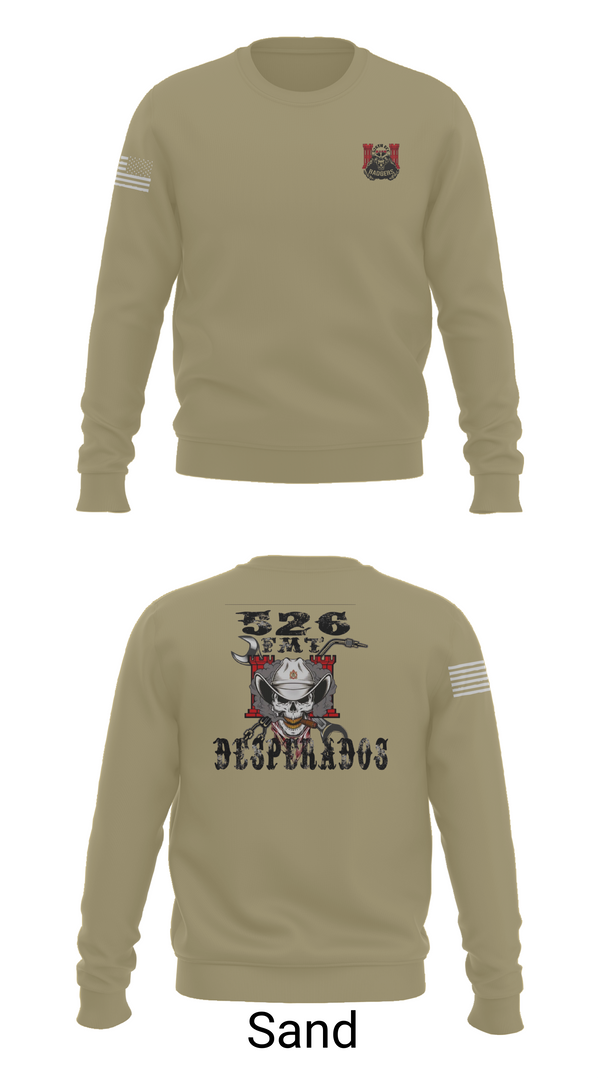 Crew Neck Sweatshirt, 526th ECC Desperados FMT, , Teamtime, Team time, sublimation, custom sports apparel, team uniforms, spirit wear, spiritwear, sports uniforms, custom shirts, team store, custom team store, fundraiser sports, apparel fundraiser