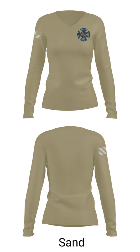 Womens Long Sleeve Vneck Shirt, Dalton Fire Department, , Teamtime, Team time, sublimation, custom sports apparel, team uniforms, spirit wear, spiritwear, sports uniforms, custom shirts, team store, custom team store, fundraiser sports, apparel fundraiser