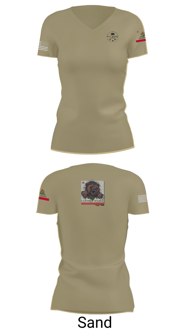 Womens Short Sleeve Vneck Shirt, 1106th TASMG, , Teamtime, Team time, sublimation, custom sports apparel, team uniforms, spirit wear, spiritwear, sports uniforms, custom shirts, team store, custom team store, fundraiser sports, apparel fundraiser