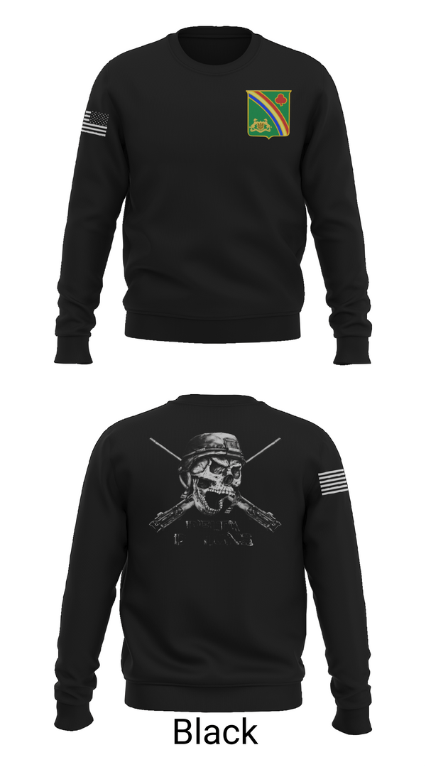 Crew Neck Sweatshirt, 1st Battalion 69th Infantry Regiment, Army, Teamtime, Team time, sublimation, custom sports apparel, team uniforms, spirit wear, spiritwear, sports uniforms, custom shirts, team store, custom team store, fundraiser sports, apparel fundraiser