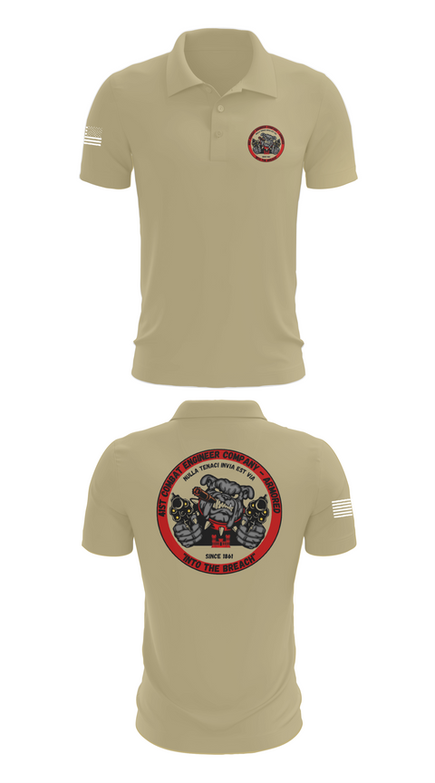Short Sleeve Performance Polo, 41st CEC-A, Army, Teamtime, Team time, sublimation, custom sports apparel, team uniforms, spirit wear, spiritwear, sports uniforms, custom shirts, team store, custom team store, fundraiser sports, apparel fundraiser