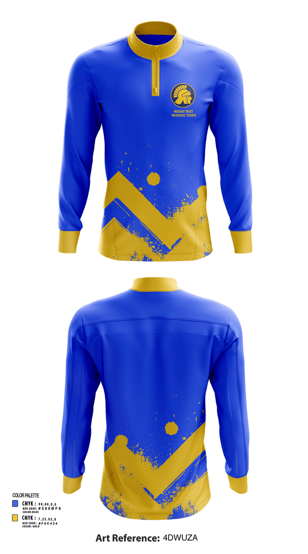 Quarter Zip Jacket, Wausau West Warriors Tennis, Tennis, Teamtime, Team time, sublimation, custom sports apparel, team uniforms, spirit wear, spiritwear, sports uniforms, custom shirts, team store, custom team store, fundraiser sports, apparel fundraiser