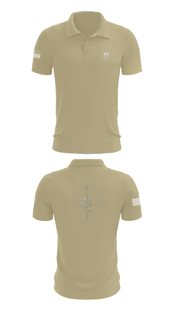 Short Sleeve Performance Polo, Chosen Co. 1-102D INF, Army, Teamtime, Team time, sublimation, custom sports apparel, team uniforms, spirit wear, spiritwear, sports uniforms, custom shirts, team store, custom team store, fundraiser sports, apparel fundraiser