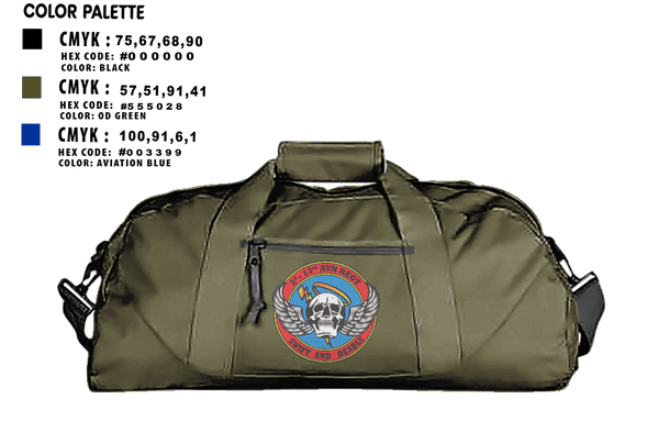 Duffle Bag, A Co, 2-13th Aviation Regiment, , Teamtime, Team time, sublimation, custom sports apparel, team uniforms, spirit wear, spiritwear, sports uniforms, custom shirts, team store, custom team store, fundraiser sports, apparel fundraiser