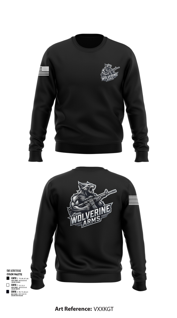 Crew Neck Sweatshirt, Wolverine Arms, , Teamtime, Team time, sublimation, custom sports apparel, team uniforms, spirit wear, spiritwear, sports uniforms, custom shirts, team store, custom team store, fundraiser sports, apparel fundraiser