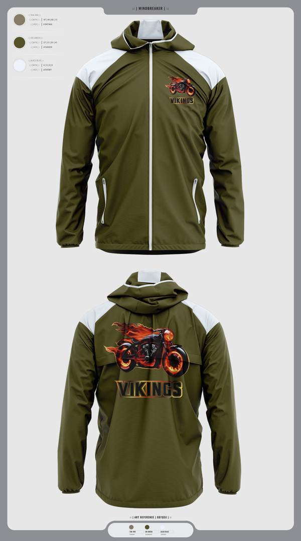 Windbreaker, Vikings, , Teamtime, Team time, sublimation, custom sports apparel, team uniforms, spirit wear, spiritwear, sports uniforms, custom shirts, team store, custom team store, fundraiser sports, apparel fundraiser