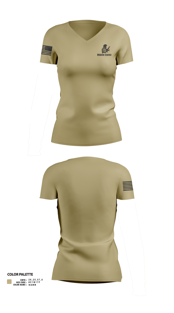 Womens Short Sleeve Vneck Shirt, Modern Sword, , Teamtime, Team time, sublimation, custom sports apparel, team uniforms, spirit wear, spiritwear, sports uniforms, custom shirts, team store, custom team store, fundraiser sports, apparel fundraiser