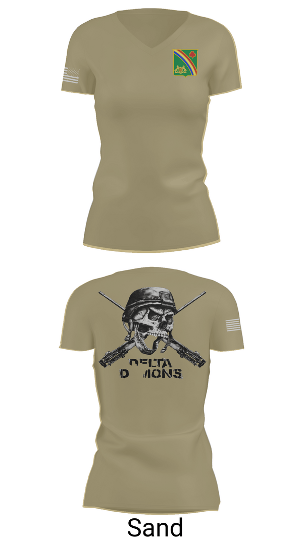Womens Short Sleeve Vneck Shirt, 1st Battalion 69th Infantry Regiment, Army, Teamtime, Team time, sublimation, custom sports apparel, team uniforms, spirit wear, spiritwear, sports uniforms, custom shirts, team store, custom team store, fundraiser sports, apparel fundraiser