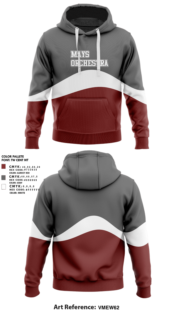 Hoodie, Mays Orchestra, Spirit Store, Teamtime, Team time, sublimation, custom sports apparel, team uniforms, spirit wear, spiritwear, sports uniforms, custom shirts, team store, custom team store, fundraiser sports, apparel fundraiser