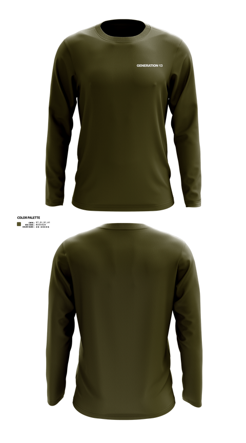 Long Sleeve Performance Shirt, Generation 13, , Teamtime, Team time, sublimation, custom sports apparel, team uniforms, spirit wear, spiritwear, sports uniforms, custom shirts, team store, custom team store, fundraiser sports, apparel fundraiser