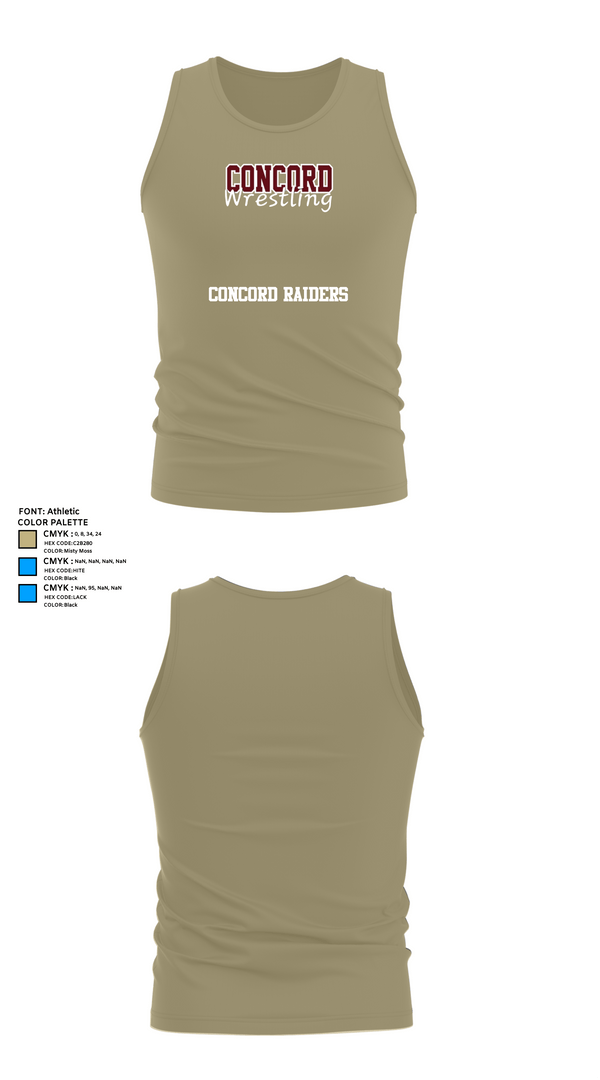 Tank Top, Concord Raiders, Wrestling, Teamtime, Team time, sublimation, custom sports apparel, team uniforms, spirit wear, spiritwear, sports uniforms, custom shirts, team store, custom team store, fundraiser sports, apparel fundraiser