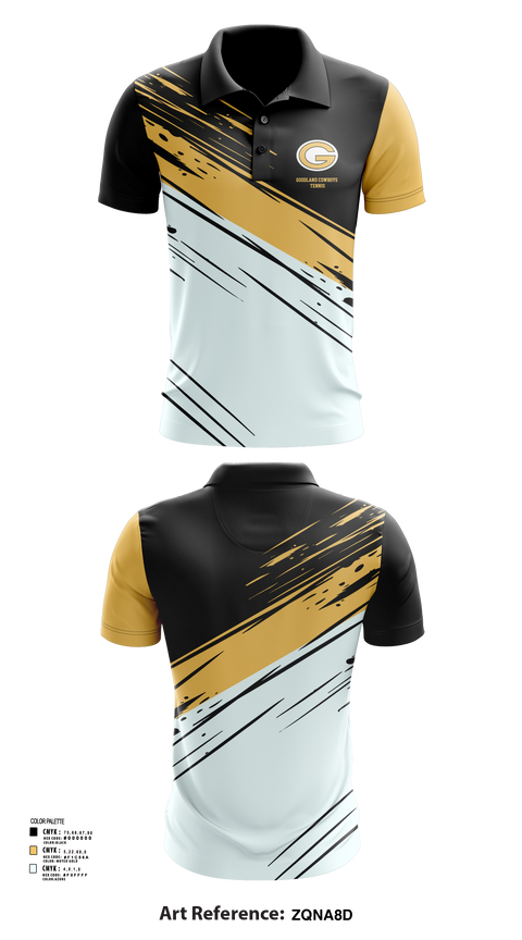 Short Sleeve Performance Polo, Goodland Cowboys Tennis, Tennis, Teamtime, Team time, sublimation, custom sports apparel, team uniforms, spirit wear, spiritwear, sports uniforms, custom shirts, team store, custom team store, fundraiser sports, apparel fundraiser