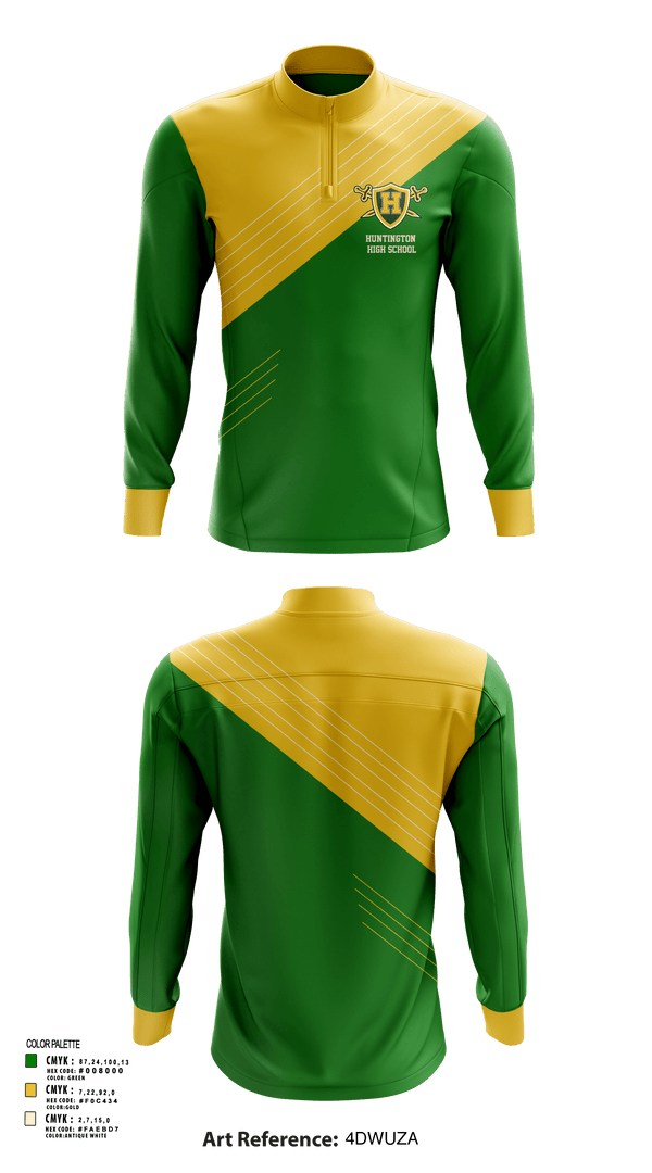 Quarter Zip Jacket, Huntington High School, Tennis, Teamtime, Team time, sublimation, custom sports apparel, team uniforms, spirit wear, spiritwear, sports uniforms, custom shirts, team store, custom team store, fundraiser sports, apparel fundraiser