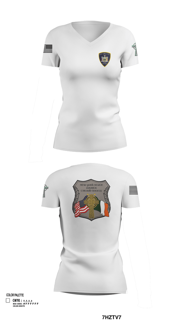 Womens Short Sleeve Vneck Shirt, NYS Court Officer, Police, Teamtime, Team time, sublimation, custom sports apparel, team uniforms, spirit wear, spiritwear, sports uniforms, custom shirts, team store, custom team store, fundraiser sports, apparel fundraiser
