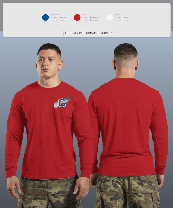 Long Sleeve Performance Shirt, Cleveland Blue Raiders, Track & Field, Teamtime, Team time, sublimation, custom sports apparel, team uniforms, spirit wear, spiritwear, sports uniforms, custom shirts, team store, custom team store, fundraiser sports, apparel fundraiser