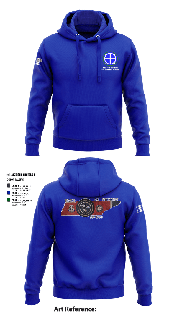 Hoodie, HHC 35th Division Sustainment Brigade, National Guard, Teamtime, Team time, sublimation, custom sports apparel, team uniforms, spirit wear, spiritwear, sports uniforms, custom shirts, team store, custom team store, fundraiser sports, apparel fundraiser