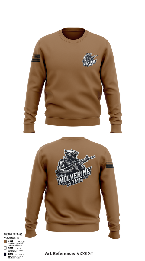 Crew Neck Sweatshirt, Wolverine Arms, , Teamtime, Team time, sublimation, custom sports apparel, team uniforms, spirit wear, spiritwear, sports uniforms, custom shirts, team store, custom team store, fundraiser sports, apparel fundraiser
