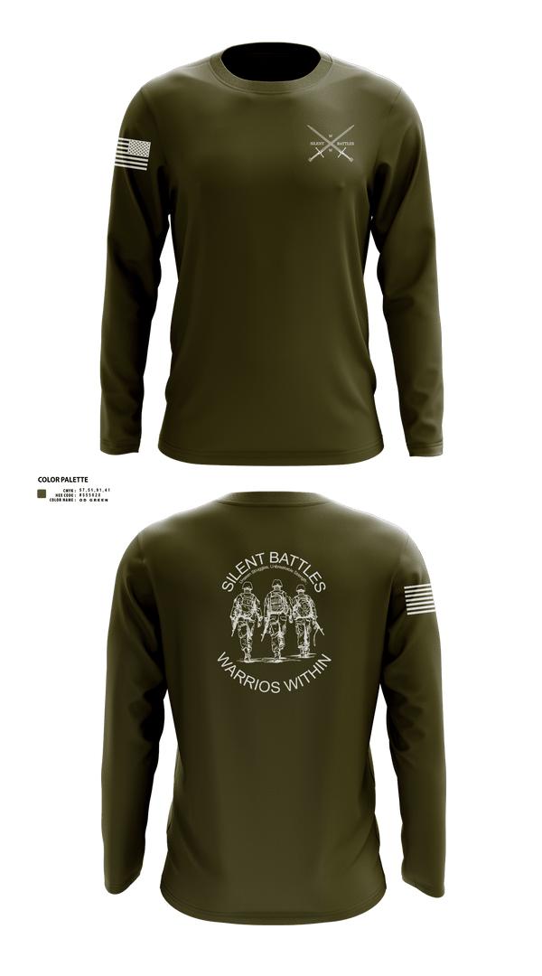 Long Sleeve Performance Shirt, Silent Battles, , Teamtime, Team time, sublimation, custom sports apparel, team uniforms, spirit wear, spiritwear, sports uniforms, custom shirts, team store, custom team store, fundraiser sports, apparel fundraiser