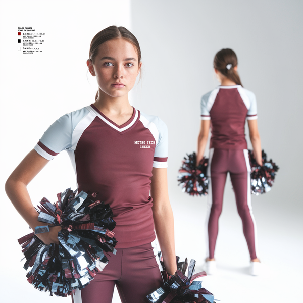Womens Short Sleeve Vneck Shirt, Metro Tech Cheer, Cheer, Teamtime, Team time, sublimation, custom sports apparel, team uniforms, spirit wear, spiritwear, sports uniforms, custom shirts, team store, custom team store, fundraiser sports, apparel fundraiser