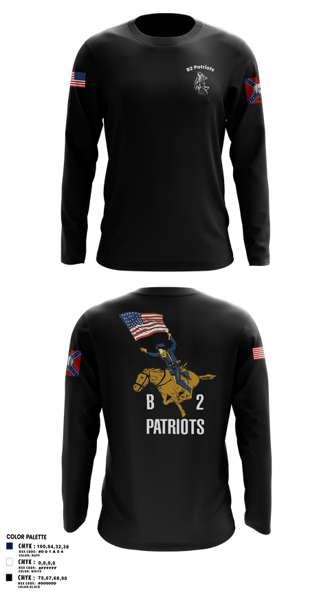 Long Sleeve Performance Shirt, B2 Patriots sports, Army, Teamtime, Team time, sublimation, custom sports apparel, team uniforms, spirit wear, spiritwear, sports uniforms, custom shirts, team store, custom team store, fundraiser sports, apparel fundraiser