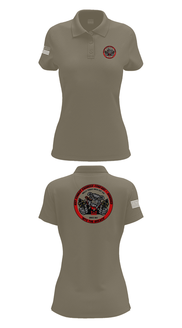 Womens Short Sleeve Performance Polo, 41st CEC-A, Army, Teamtime, Team time, sublimation, custom sports apparel, team uniforms, spirit wear, spiritwear, sports uniforms, custom shirts, team store, custom team store, fundraiser sports, apparel fundraiser