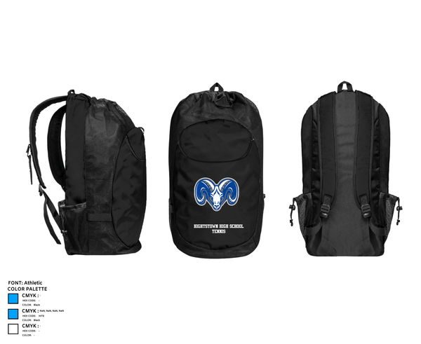 Gear Bag, Hightstown High School Tennis, Tennis, Teamtime, Team time, sublimation, custom sports apparel, team uniforms, spirit wear, spiritwear, sports uniforms, custom shirts, team store, custom team store, fundraiser sports, apparel fundraiser
