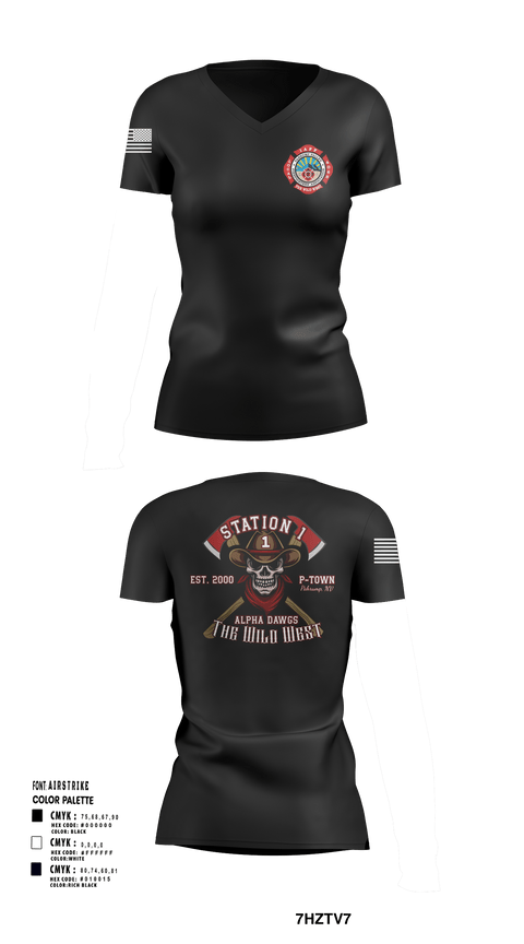 Womens Short Sleeve Vneck Shirt, PVFR, , Teamtime, Team time, sublimation, custom sports apparel, team uniforms, spirit wear, spiritwear, sports uniforms, custom shirts, team store, custom team store, fundraiser sports, apparel fundraiser