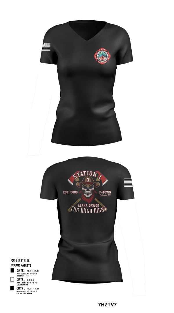 Womens Short Sleeve Vneck Shirt, PVFR, , Teamtime, Team time, sublimation, custom sports apparel, team uniforms, spirit wear, spiritwear, sports uniforms, custom shirts, team store, custom team store, fundraiser sports, apparel fundraiser