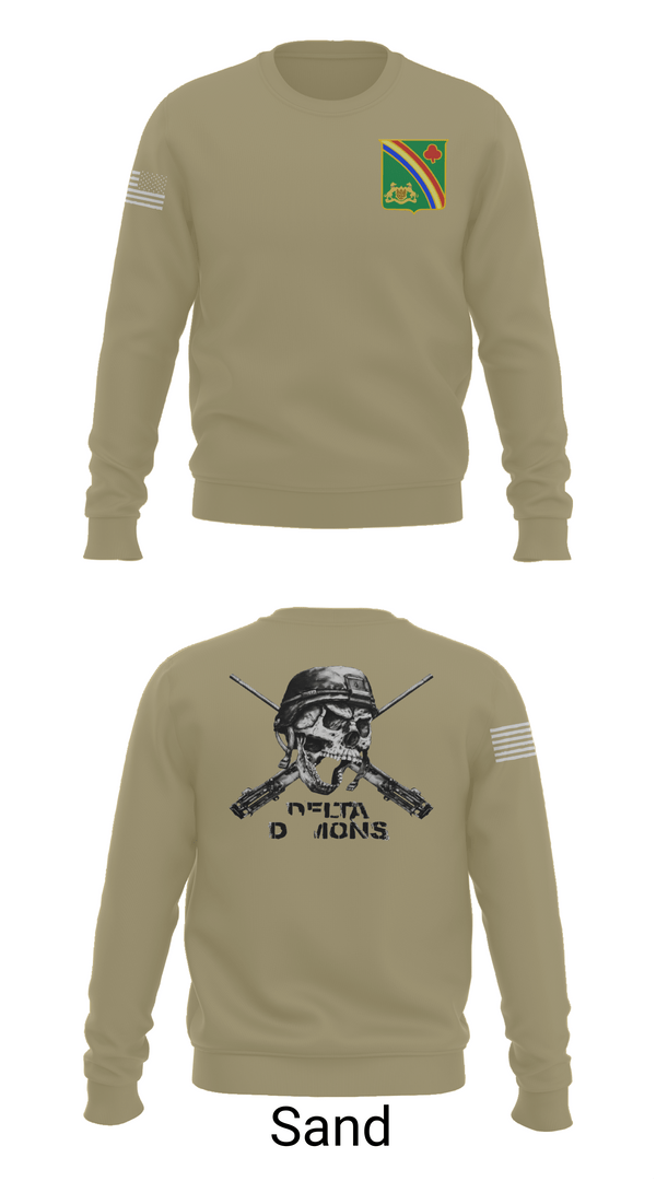 Crew Neck Sweatshirt, 1st Battalion 69th Infantry Regiment, Army, Teamtime, Team time, sublimation, custom sports apparel, team uniforms, spirit wear, spiritwear, sports uniforms, custom shirts, team store, custom team store, fundraiser sports, apparel fundraiser