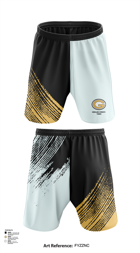 Athletic Shorts With Pockets, Goodland Cowboys Tennis, Tennis, Teamtime, Team time, sublimation, custom sports apparel, team uniforms, spirit wear, spiritwear, sports uniforms, custom shirts, team store, custom team store, fundraiser sports, apparel fundraiser
