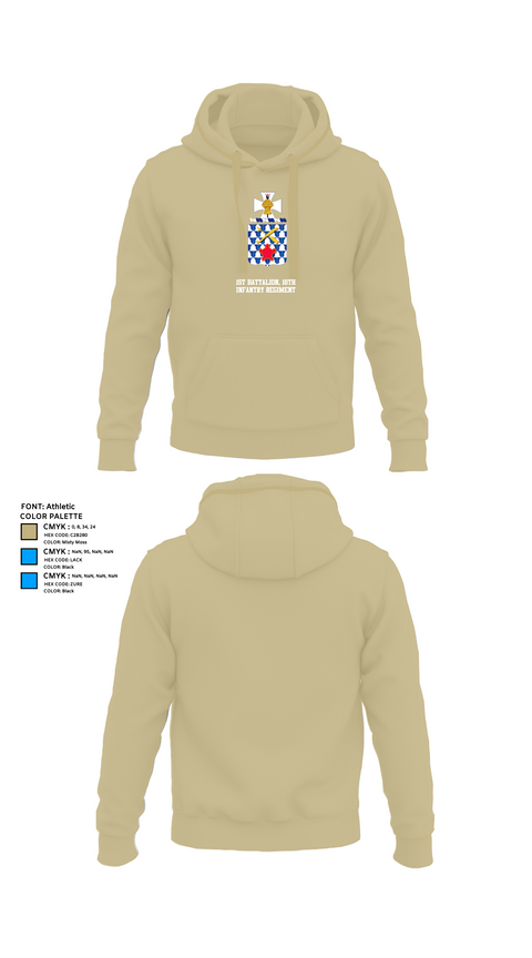 Hoodie, 1st Battalion, 16th Infantry Regiment, , Teamtime, Team time, sublimation, custom sports apparel, team uniforms, spirit wear, spiritwear, sports uniforms, custom shirts, team store, custom team store, fundraiser sports, apparel fundraiser