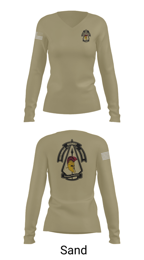 Womens Long Sleeve Vneck Shirt, Detachment 9, , Teamtime, Team time, sublimation, custom sports apparel, team uniforms, spirit wear, spiritwear, sports uniforms, custom shirts, team store, custom team store, fundraiser sports, apparel fundraiser