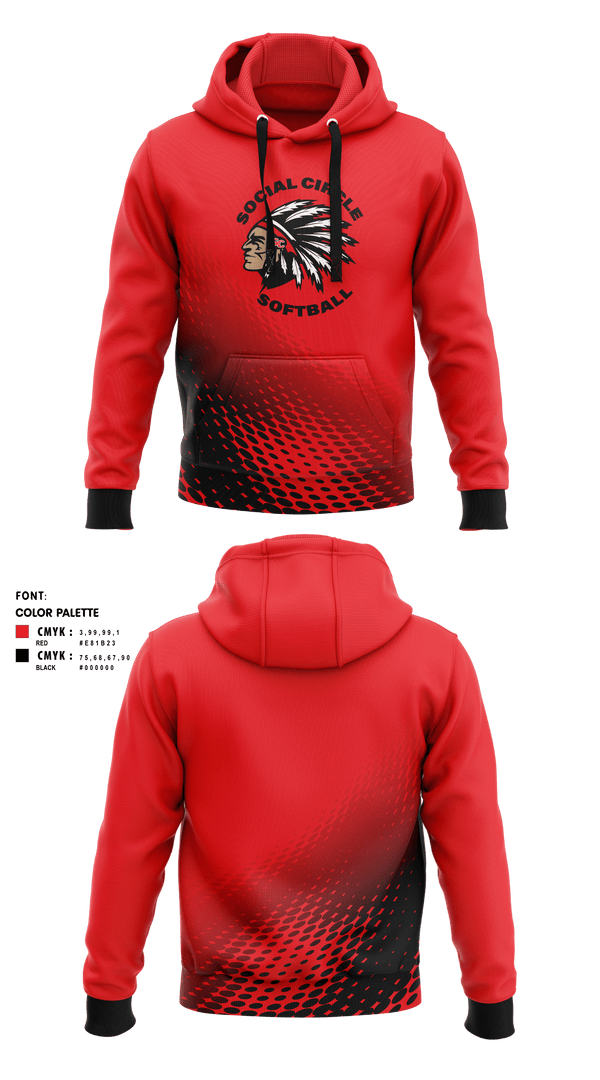 Hoodie, Social Circle Middle School Softball, Softball, Teamtime, Team time, sublimation, custom sports apparel, team uniforms, spirit wear, spiritwear, sports uniforms, custom shirts, team store, custom team store, fundraiser sports, apparel fundraiser
