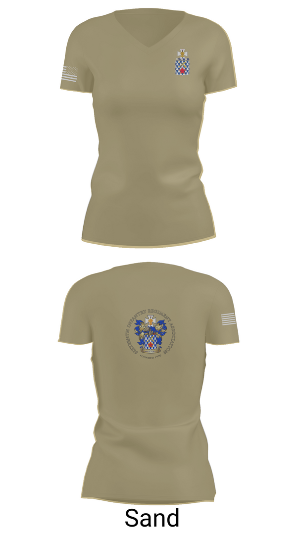 Womens Short Sleeve Vneck Shirt, 1st Battalion, 16th Infantry Regiment, , Teamtime, Team time, sublimation, custom sports apparel, team uniforms, spirit wear, spiritwear, sports uniforms, custom shirts, team store, custom team store, fundraiser sports, apparel fundraiser