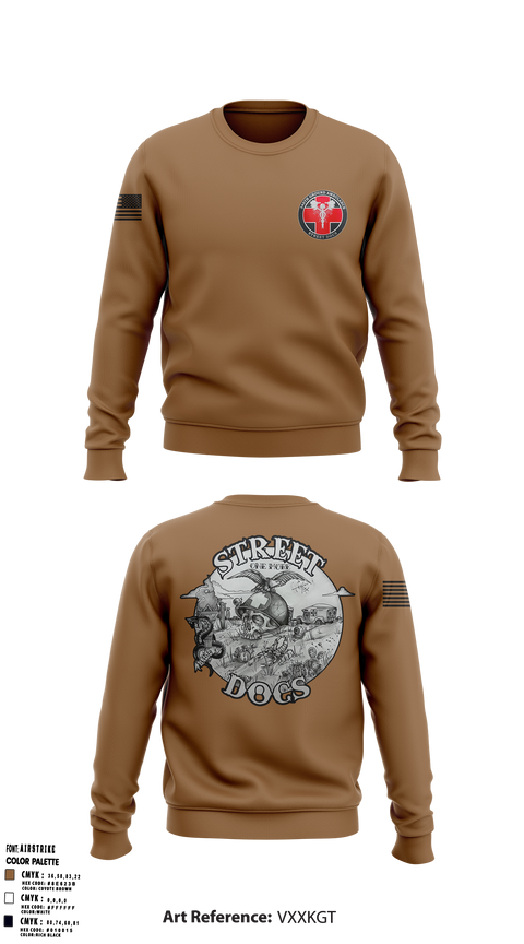 Crew Neck Sweatshirt, 345th Medical Company Ground Ambulance, , Teamtime, Team time, sublimation, custom sports apparel, team uniforms, spirit wear, spiritwear, sports uniforms, custom shirts, team store, custom team store, fundraiser sports, apparel fundraiser